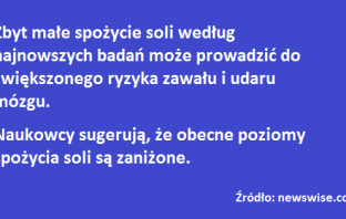 Niskie spożycie soli groźne dla zdrowia
